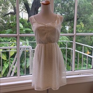 Zara multi-colored white dresss